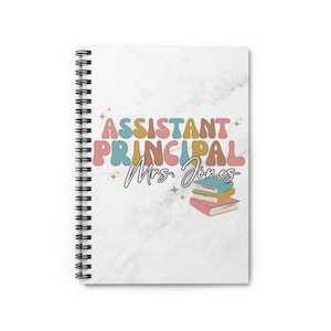 Assistant Principal Gift School Principal Gift Principal Appreciation Gift Custom School Notebook Journal Personalized Notebook Educator