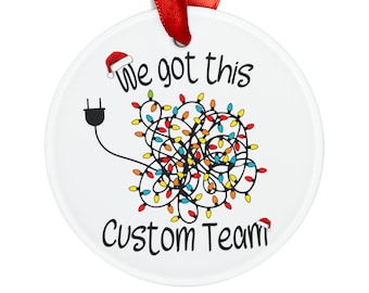 Custom Ornament Team Gift Custom Team Gift Funny Christmas Secret Santa Gift Coworker Holiday Gift Coworker Christmas Gift Coworker Ornament
