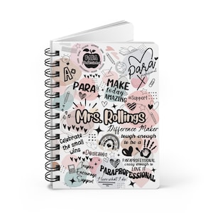 Custom Paraprofessional Gifts Affirmation Journal Appreciation Gift Paraprofessional Planner Special Education Gift Back to School Notebook
