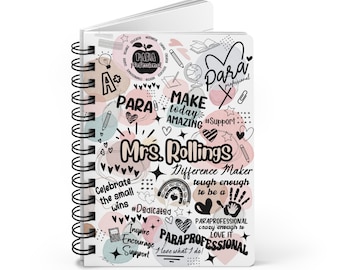 Custom Paraprofessional Gifts Affirmation Journal Appreciation Gift Paraprofessional Planner Special Education Gift Back to School Notebook