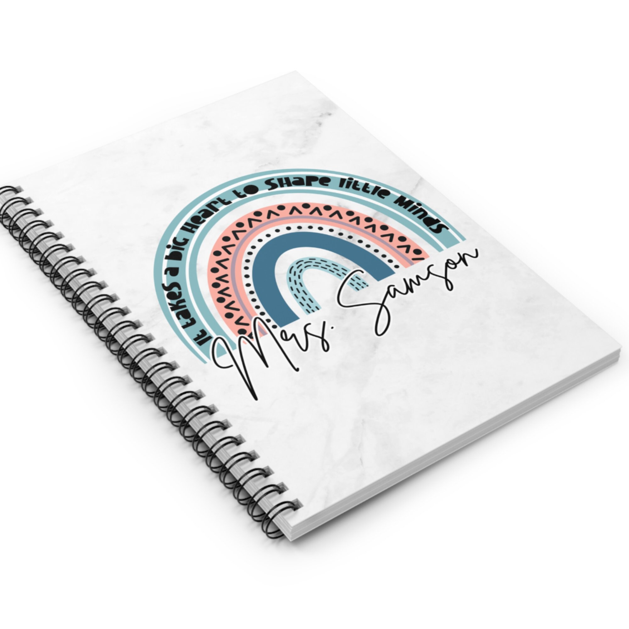 Kender Notebook Custom Teacher Notebook Prek Teacher Gift Custom School Notebook ...