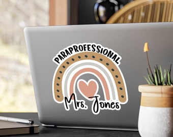 Paraprofessional Gift Custom Name Sticker School Speciaal Onderwijs Para Gifts Gepersonaliseerde Sticker Back To School Custom Sticker Teachergift