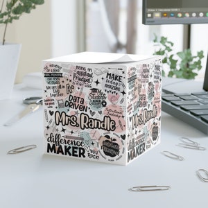 Custom Assistant Principal Gift School Principal Gift Personalized Principal Appreciation Gift Teacher Appreciation Customized Note Cube