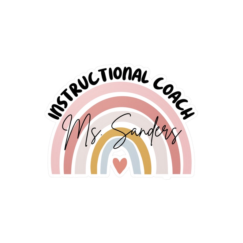 Coaching Sticker Instructional Coach Custom Name Sticker School Reading Coach ...