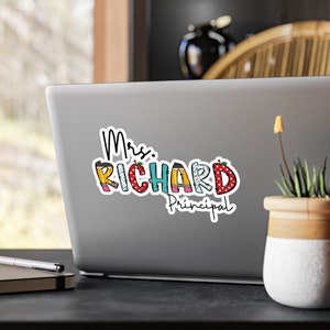 Custom School Principal Gift Teacher Stickers Educator Stickers Principal Sticker Custom Waterproof Sticker for Water bottle Office Decor