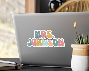 Custom School Principal Sticker Assistant Principal Gift Custom Educator Sticker Custom Secretary Sticker School Counselor Sticker Name