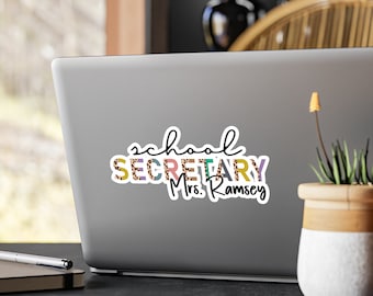 Secretary Custom Name Sticker School Secretary Appreciation Gift School Secretary Gifts Personalized Sticker Back To School Custom Sticker