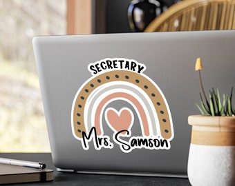Secretary Custom Name Sticker School Secretary Appreciation Gift School Secretary Gifts Personalized Sticker Back To School Custom Sticker
