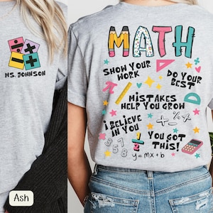 Custom Math Teacher Shirt Pi Day Shirt Back to School Shirt Mathematics Shirt Coworker Gift Educator Gift End of Year Shirt School Shirt