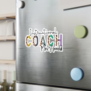 Instructional Coach Custom Name Sticker School Reading Coach Appreciation Gift Math Coach Gifts Personalized Sticker Back To School Custom