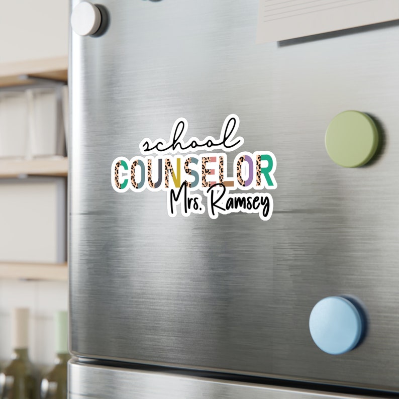 Custom School Counselor Name Sticker Appreciation Gift School Counselor Gifts