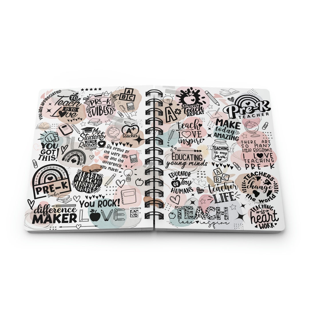 Teacher Notebook Prek Teacher Gift Prek Teacher Gift Teacher