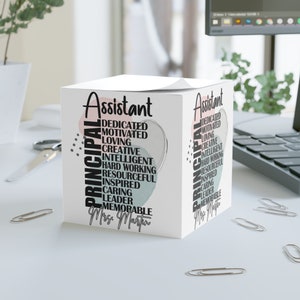 Custom Assistant Principal Gift Office Decoration Educator Gift Assistant Principal Appreciation Gift Note Cube Principal Back-to-School