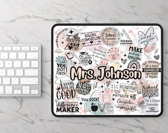 Custom School Counselor Mouse Pad Counselor Gift Appreciation Gift Back-to-School Gift Educator Gift Counselor Office Decor Custom Mouse Pad