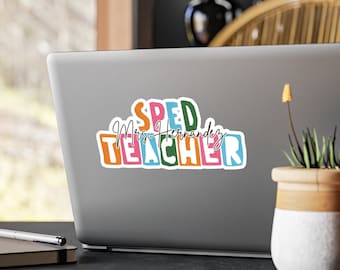 Etiqueta de educación especial Pegatinas para maestros Pegatinas para educadores Etiqueta impermeable para botella de agua Etiqueta para maestros Sped computadora portátil Regreso a la escuela