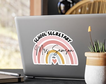 Custom Name Sticker School Secretary Appreciation Gift School Secretary Gifts Personalized Sticker Back To School Custom Sticker Secretary