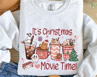 Movie Sweatshirt Winter Christmas Sweatshirt Womens Christmas Sweatshirt Teacher Sweatshirt Holiday Shirt Gift Women's Christmas Outfit Gift