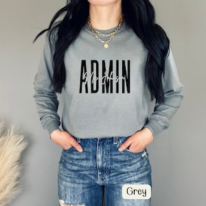 Custom School Clothes Customized Comfort Colors Long Sleeve T-Shirt Educator Gift Shirt Admin Team Fall Shirt Principal Appreciation Gift