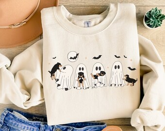 Dog Puppy Lover Gift Halloween Sweatshirt Fall Puppies Dogs Cute Sweatshirt Puppy Dog Halloween Spooky Season Fall Sweatshirt Cute Shirt