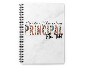 Custom Principal Gift School Principal Gift Principal Appreciation Gift Custom School Notebook Journal Personalized Notebook Educator Gift