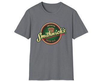 Smithwick's Irish Ale Unisex T-Shirt, Casual Wear, Beer Lover Gift, Vintage Style Tee, St. Patrick's Day Apparel, Brewery Merch