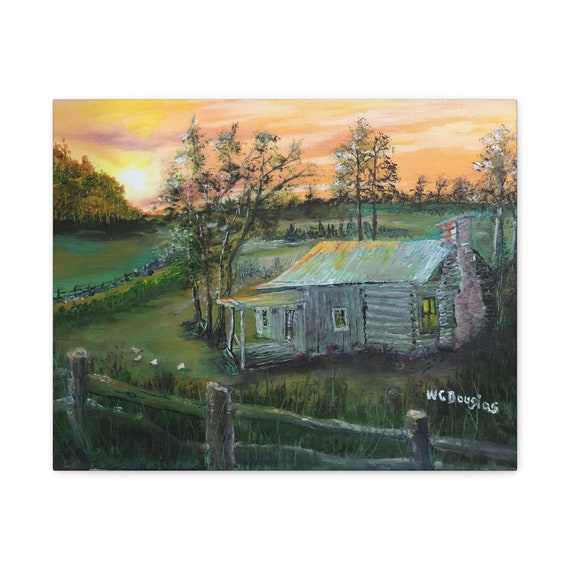Country Sunrise by W C Douglas - Matte Canvas, Stretched, 1.25"