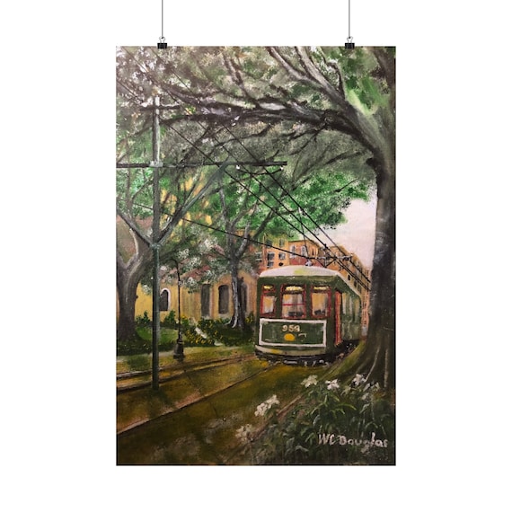 Somewhere on St. Charles -Matte Vertical Poster for framing - W C Douglas