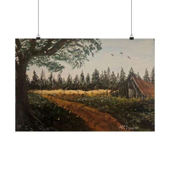 Down a Dirt Road - Matte Horizontal Poster for Framing - W C Douglas