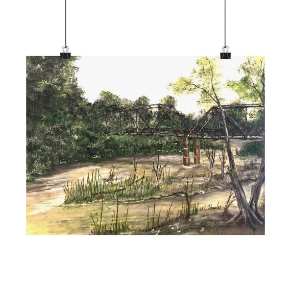 Bahala Creek Bridge - Matte Horizontal Poster for Framing-by W C Douglas