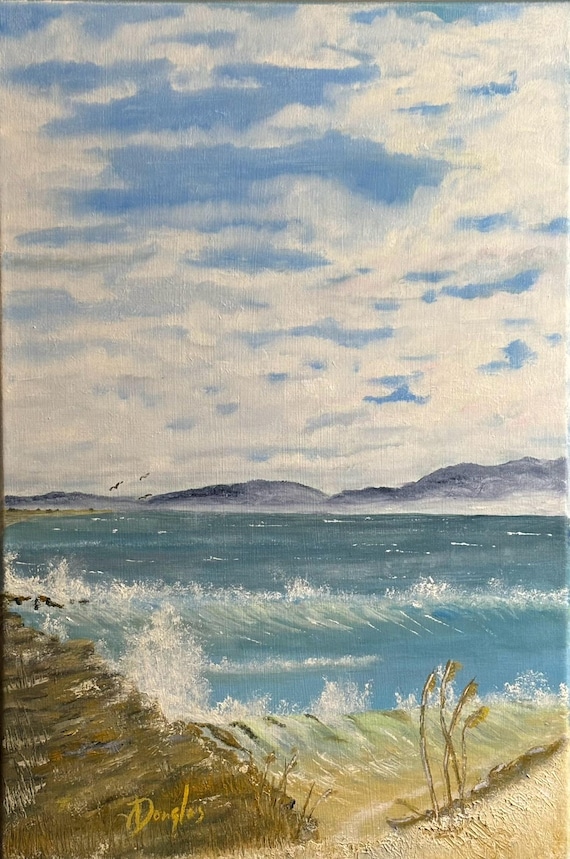 Daydreaming by Artist W C Douglas; 12x18 oil and acrylic on stretched canvas