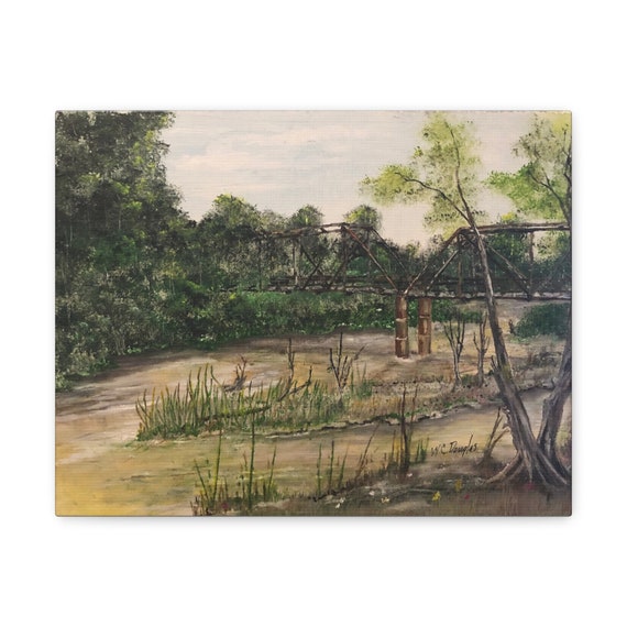 Memories of the Creek by W C Douglas - Stretched Canvas Print