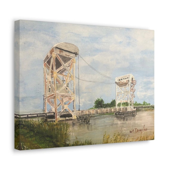 The Lockport Bridge by W C Douglas - Canvas Gallery Wraps