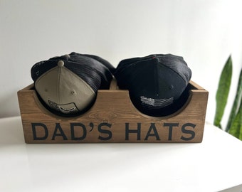 Double Hat Rack Organizer Men Baseball Hats Storage Solution Fathers Day Gift  Bin Organizing Mens Gifts Grandpa Dad Caddy Store Caps Holder
