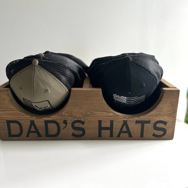 Double Hat Rack Organizer Men Baseball Hats Storage Solution Fathers Day Gift  Bin Organizing Mens Gifts Grandpa Dad Caddy Store Caps Holder
