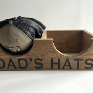 Personalized Double Hat Rack Organizer: Baseball Cap Storage
