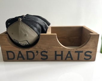 Personalized Double Hat Rack Organizer: Baseball Cap Storage