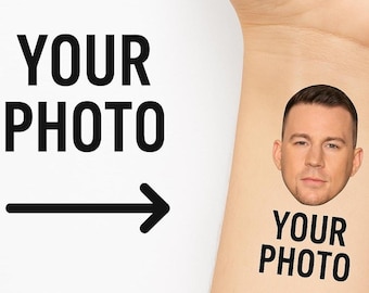 Custom Face Temporary Tattoos | Funny Bachelorette Party Favors