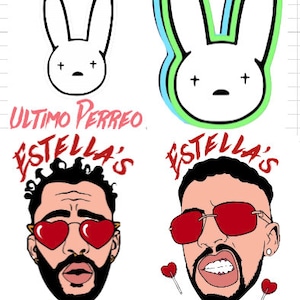 Bad Bunny| Ultimo Perreo| Bachelorette Party Tattoos | Custom Temporary Tattoos | Bachelorette Tattoos | Bachelorette Party Favor