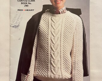 Classic Sweatering Coats & Clark Book No. 290 (1980)