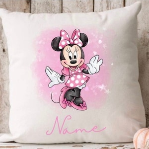 Minnie Mouse inspired personalised cushion with any name