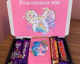 Angel and stitch   personalised chocolate box birthday for any occasion