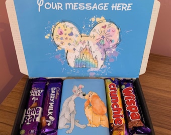 Lilli e il Vagabondo, scatola di cioccolatini personalizzata per compleanno, per ogni occasione