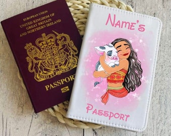 Moana inspired Personalised Passport cover with any name