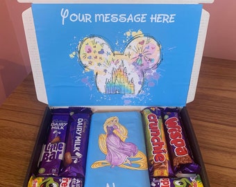 Boîte de chocolats personnalisée Raiponce d'anniversaire pour toutes les occasions