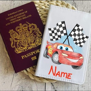 Lightening McQueen-auto's Gepersonaliseerde paspoorthoes