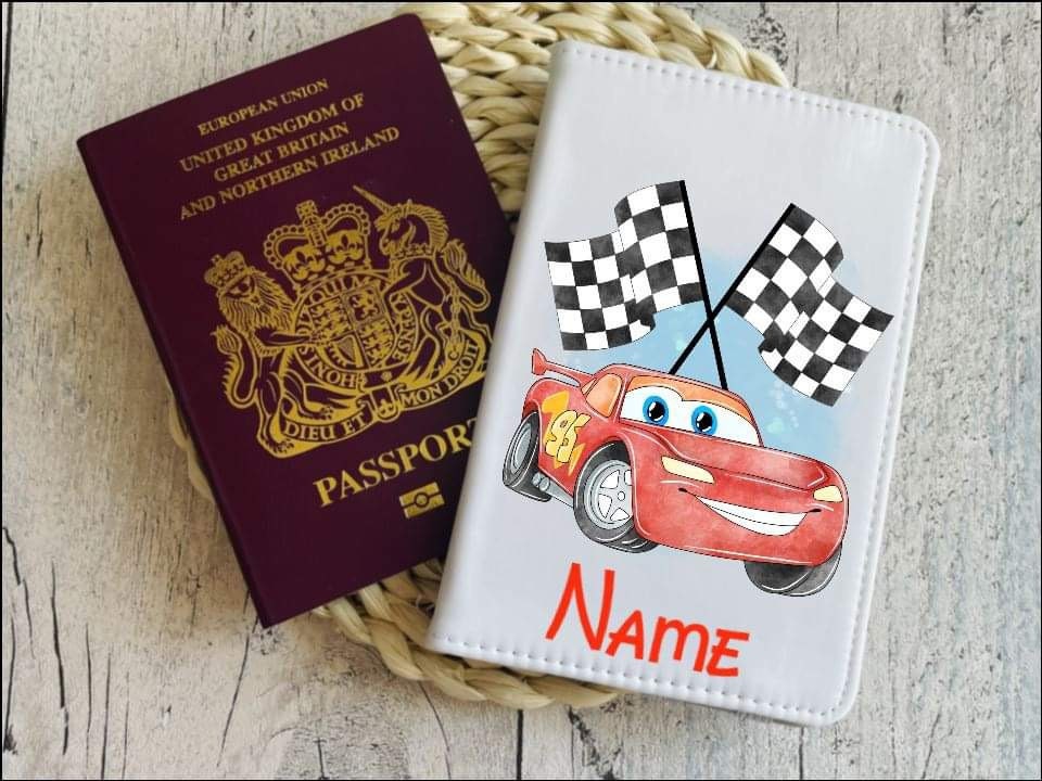Lightening McQueen cars Personalised passport cover