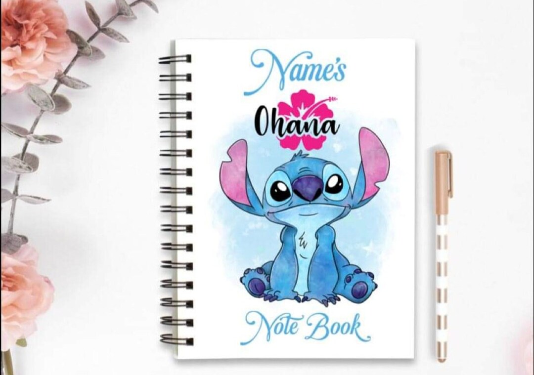 Custom Stitch Notepad Stitch Inspired Personalised Notebook With Any Name Note Book - Etsy