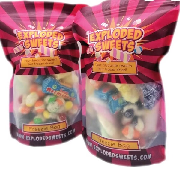 Freeze dried candy uk sour freezie bags x 2