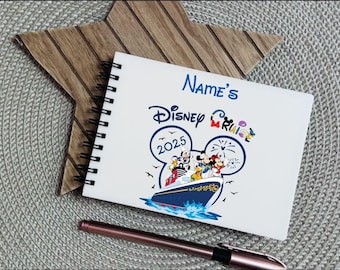 Personalised Minnie Mickey castle autograph book pad cruise