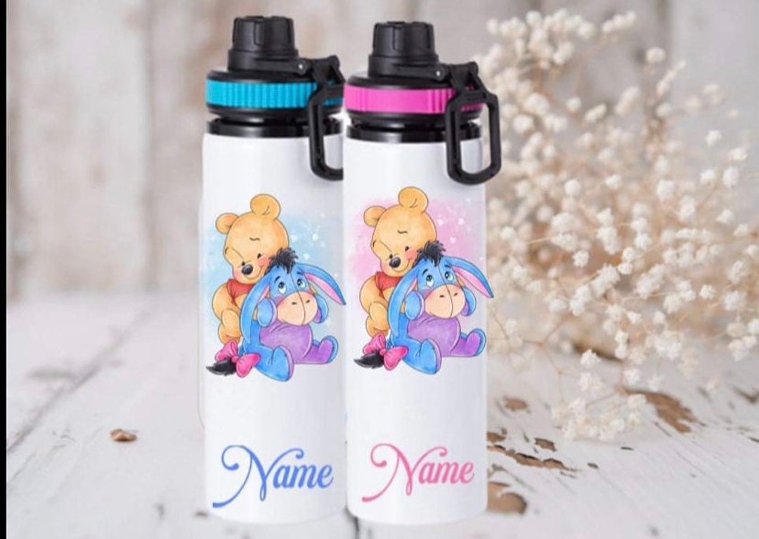 Pooh & Eeyore Personalised Water Bottle Blue or Pink Etsy